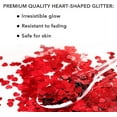 thumbnail image 3 of Nail Glitter - Red Hearts Chunky Glitter in Jar - 10 Oz Glitter for Crafts - Glitter for Slime - Face Glitter - Candle Glitter - Body Glitter, 3 of 8