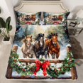 thumbnail image 2 of Homewish Galloping Horse Full Size Sheets 4-Piece for Teens Boys Girls,Merry Christmas Breathable Bed Sheets,Red Bowknot Lightweight Sheet Sets,Luxury Bedroom Decor, 2 of 7