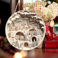 thumbnail image 4 of Round Acrylic Christmas Decorations Reindeer Hanging Sign Festive Wall Decorations, 4 of 6