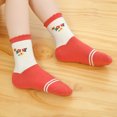 thumbnail image 6 of JeashCHAT 5Pair Kids Socks Cute Print Children Middle Tube Socks Breathability Warm Socks, 6 of 9
