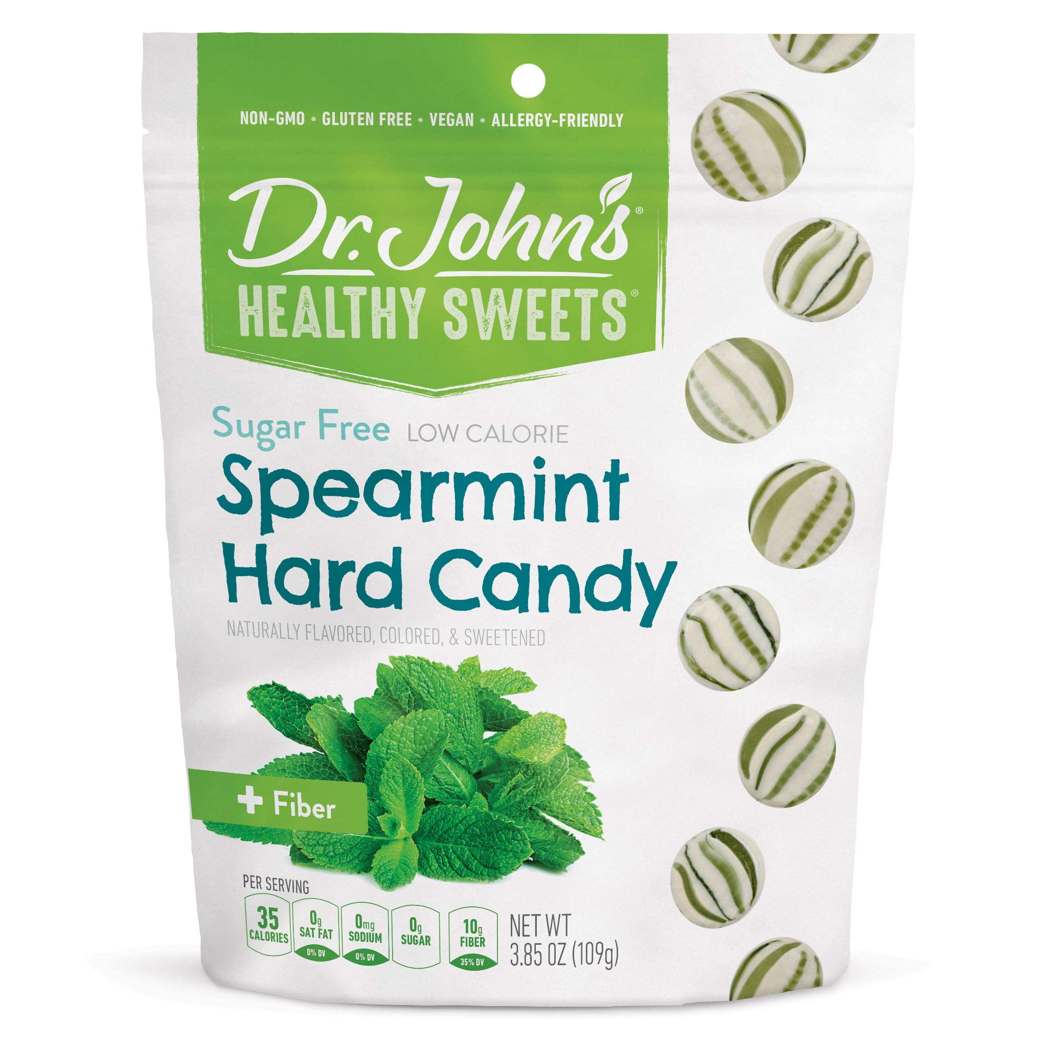 Dr. John's Healthy Sweets SugarFree Spearmint Hard Candies (14 count