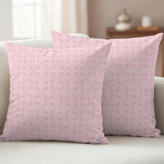 Pack of 2 Outdoor Pillow Covers 24x24 Inch Waterproof Pink Morocco Throw Pillow Covers,Decorative Couch Pillow Case Sham Geometric Leaf Diamond Lattice Abstract Patio Garden Pillowcases Cushion Cover