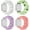 White/Bright Pink/Green Ripple/Lavender Purple, variant on 4 Pack Kids Scrunchie Bands Compatible with Gizmo Watch 3 2 1/Gabb Watch 3e 3 2 1/Sync UP Watch/Cosmo Jr Track Watch, 20mm Stretchy Solo Loop Cute Band for Boys & Girls