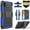 Blue, variant on iPhone XS MAX Case, Dual Layers [Combo Holster] And Built-In Kickstand Bundled with Circlemalls Stylus Pen (Blue)