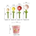 thumbnail image 2 of Flower Pot Ceramic Measuring Spoon Set, 4PCS Flower Measuring Spoons with Base, Polygons Cute Ceramic Measuring Spoon, Unique Baking Supplies Gifts, Kitchen Cooking Stuff Gadgets, 2 of 4