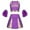 Purple, variant on Kid Girl Clothes Outfits Cheerleading Sequins V Neck Letter Printed Sleeveless Crop Tank Top Elastic Waist Splicing Color Skirts Shirt and Pants Set for Toddler Kids S