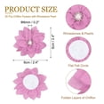 thumbnail image 2 of Uxcell Fabric Brooches Flowers, Fabric Flowers for Brooch Pin Sewing Fabric Appliques Headband Embellishments with A Pearl Purple, 2 of 7