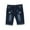 Dark Blue, variant on Jean Shorts Men Zipper Button Elastic Waist Casual Pocket Sports Shorts Pants Black Summer Denim Cargo Shorts