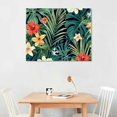 thumbnail image 2 of Orinice Flowers Palm Leaves Fine Art Aesthetic Poster & Print Wall Painting for Home Decor 20x16in, 2 of 6