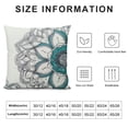 thumbnail image 5 of Qinduosi  Pack of  Cozy Fleece Throw Pillow Cases Covers for Couch Bed Sofa Vintage Dahlia Floral Both Sides Inches Grey Teal, 5 of 5