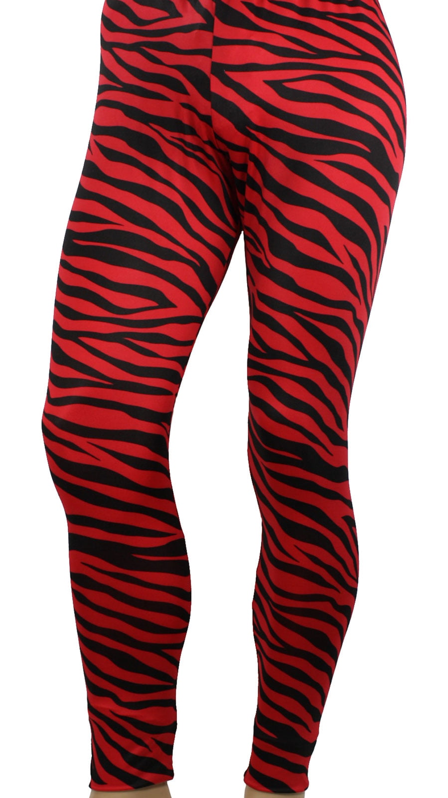 Red Zebra Print Men's Spandex Stretch Pants Large 