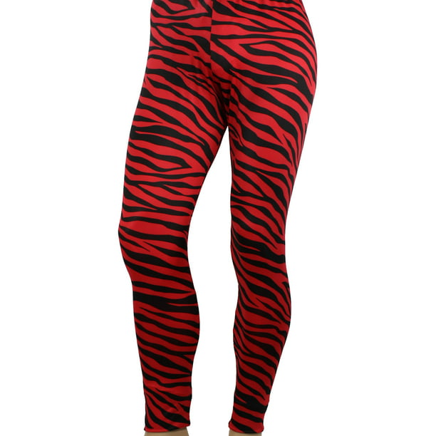 Tragic Mountain - Red Zebra Print Men's Spandex Stretch Pants Large ...