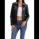 thumbnail image 3 of Chaqueta de Piel Sintética para Mujer, Estilo Motociclista, con Cremallera, Ideal para Salir. Negro S, 3 of 10