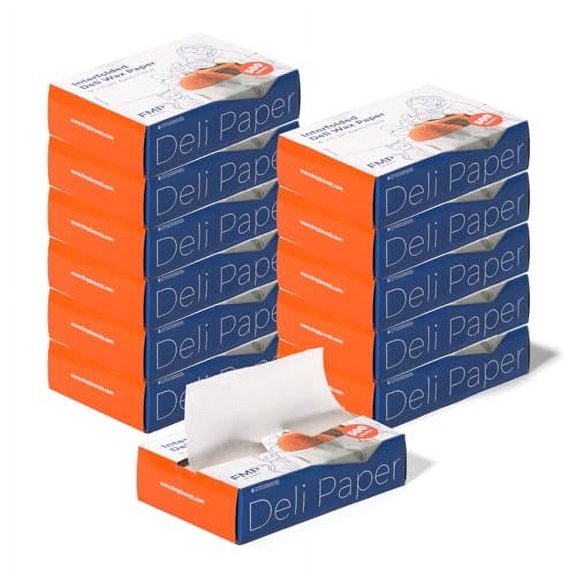 Fit Meal Prep [6000 Pack] 8 x 10.75" Wax Paper Sheets for Food, Interfolded Precut Deli Pop Up Grease-Proof Sandwich Paper Wraps, Waterproof for Lunch, Food Basket, Microwave Cover, BBQ