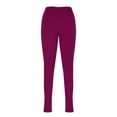 thumbnail image 4 of REALiKUN Women's Cotton Solid Basic High Waist Elastic Jersey Full Length Leggings, 4 of 6