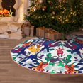 thumbnail image 6 of Daiia Starfish And Turtle Drawing Merry Christmas Tree Skirt , Xmas Large Lace-up Tree Skirt, Santa Snowflakes Rustic Home Decorations New Year Party Farmhouse Decor-48", 6 of 7