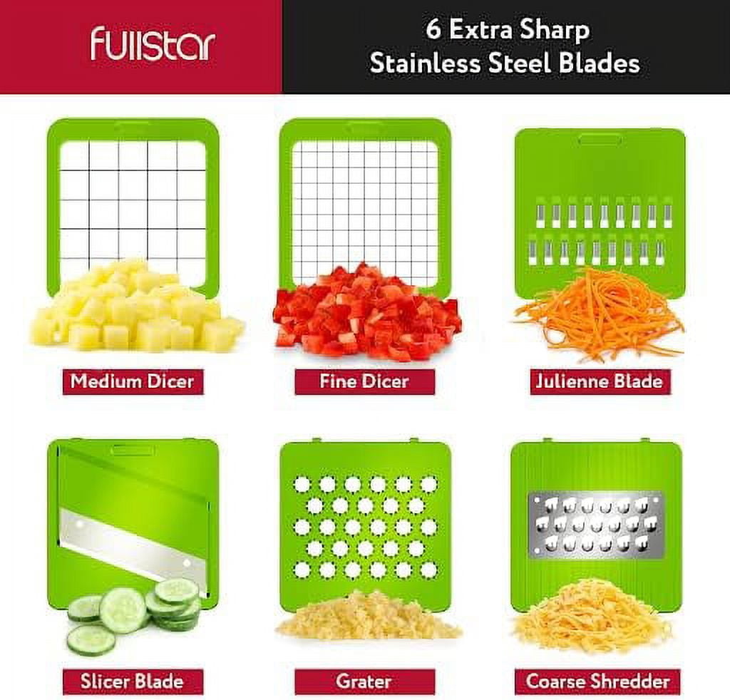 Fullstar All-in-1 Vegetable Chopper, Slicer & Cheese Grater, Multi Blade  French Fry Cutter Kitchen Gadgets Buy link:  By Mz  Creation