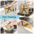 thumbnail image 2 of 6 Packs Starfish Silhouette Kitchen Dish Towels Soft Absorbent Dish Cloths 11"x11", 2 of 9