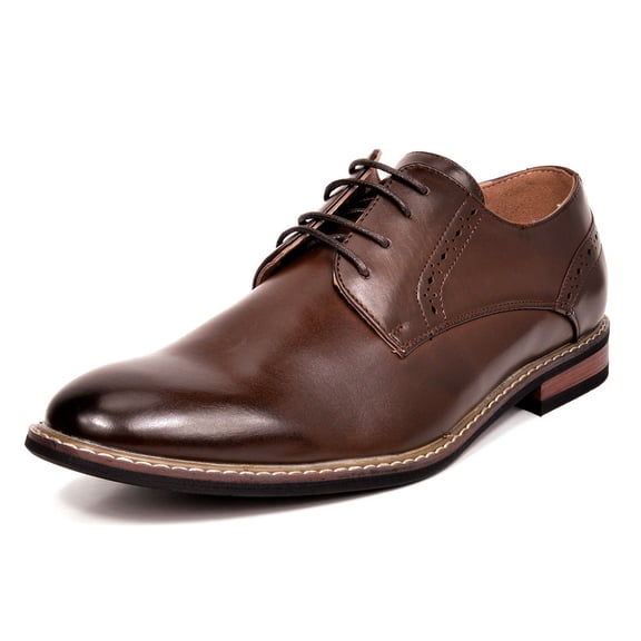 Men's Classic Black Leather Oxfords Dress Shoes Lace-Up Comfortable Business Formal Work Office Shoes