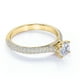 thumbnail image 4 of JeenMata Anillo de Compromiso de Moissanita de Fuego de Corte Redondo de 1,75 Quilates - Anillo de Compromiso Clásico - Anillo de Racimo - Oro Amarillo de 18 K sobre Plata, 4 of 6