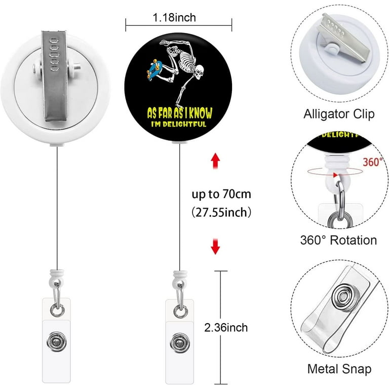 Beauty and The Beast Retractable ID Card Badge Reel with Alligator Clip  Name Nurse Decorative Badge Holder Clip on Card Holders : : Office  Products