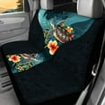 thumbnail image 6 of Jiueut Turtle Plumeria Pattern Front and Rear Seat Covers, 5 Seats Easy to Clean Auto Seat Covers Anti Slip Car Accessories Elastic Backing Vehicle Seat Protector Front & Split Rear Bench for Car, 6 of 7