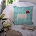 thumbnail image 3 of Boer Goat Blue Check Fabric Decorative Pillow, 3 of 4