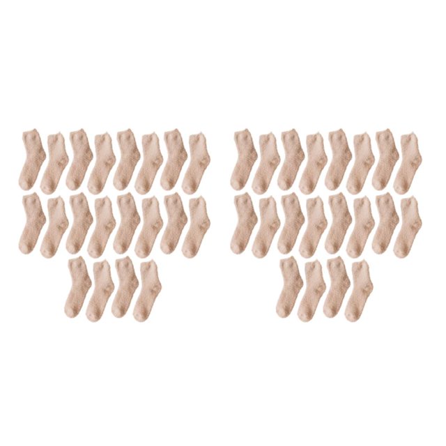 Ruiboury 10piece Elastic Fit For All Feet Shape Extra Thick Socks For Breathability Sweat-absorbing Breathable Exquisite Craft Khaki 2Set