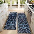 thumbnail image 4 of Kitchen Rugs Sets Of 2,Blue Abstract Pattern Anti Fatigue Kitchen Mat Rugs Non Slip Washable,Decorative Kitchen Floor Mats for Kitchen,Sink,Laundry,17"X47", 4 of 5