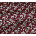 thumbnail image 4 of oneOone Cotton Jersey Red Fabric Floral & Skull Dress Material Fabric Print Fabric By The Yard 58 Inch Wide, 4 of 4