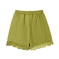 thumbnail image 6 of ShomPort Girls Lace Trim Shorts Casual Summer Elastic Waist Drawstring Loose Comfy Dressy Shorts, 4-14Y, 6 of 9