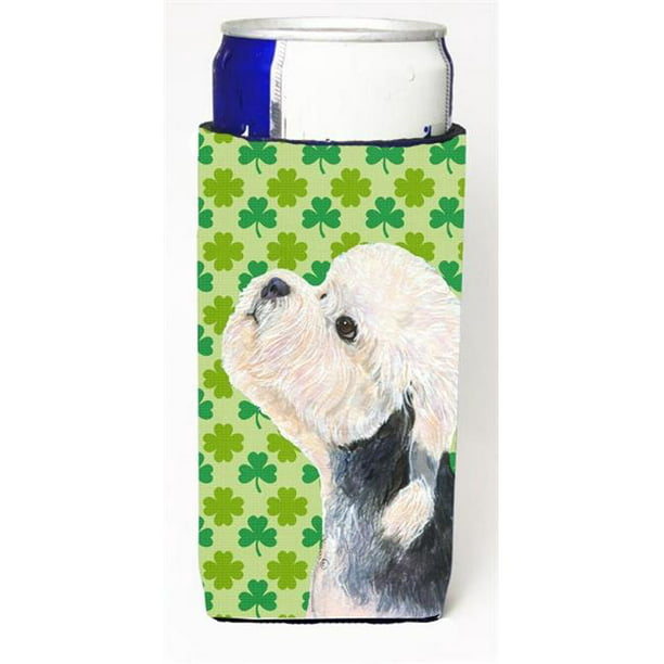 Dandie Dinmont Terrier St. Patricks Day Shamrock Michelob Ultra bottle sleeves For Slim Cans - 12 oz.