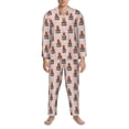 thumbnail image 3 of Salouo German Shepherd Dog Print Button-Front Long Sleeve Pajama Set for Men, Soft 2Pjs Men's Long Sleeve Sleepwear-, 3 of 7
