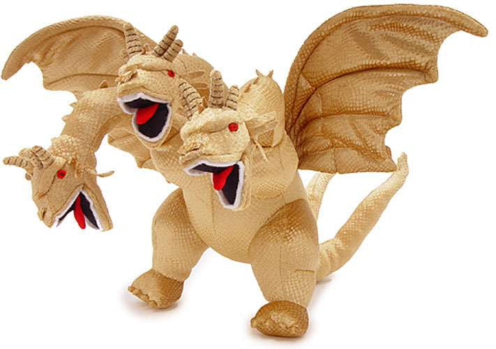 16'' Godzilla Movie King Ghidorah Three Head Plush Doll Stuffed Animal Gift Toy 