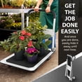 thumbnail image 5 of Upgraded Foldable Push Cart Dolly | 660 lbs. Capacity Moving Platform Hand Truck | Heavy Duty Space Saving Collapsible | Swivel Push Handle Flat Bed Wagon (White, 660 lbs. Capacity), 5 of 6