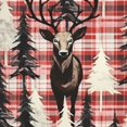 thumbnail image 6 of HAOXIT Christmas Round Tablecloth New Year Buffalo Check Plaid Washable Polyester Table Cloth Decorative Table Cover for Christmas Dining Banquet 46-50, 6 of 8