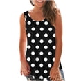 thumbnail image 1 of T-Shirt Sans Manches à Col Rond Imprimé Mode pour Femmes, 1 of 6