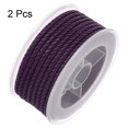 thumbnail image 3 of 2uds Nylon Hilo Cordel Rebordear Cordón 3mm Extrafuerte Trenzado Nylon Artesanía Cuerda para Pulseras Joyería Fabricación Bricolaje Artesanías 4M/13 Pies, Oscuro Púrpura Unique Bargains cordón de abalorios, 3 of 7