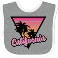 thumbnail image 3 of Inktastic California with Triangle and Palm Trees Boys or Girls Baby Bib, 3 of 4
