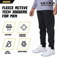 thumbnail image 5 of Ultra Performance 3 Pack Mens Open Bottom Sweatpants with Pockets, Casual Sweatpants for Men, 5 of 5
