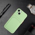 thumbnail image 7 of Allytech Case Compatible with iPhone 15, [Card Holder] [Soft TPU] [Ultra Slim & Lightweight] Shockproof Anti-Fingerprint Case for iPhone 15 - Green, 7 of 7