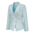 thumbnail image 3 of Vedolay Jackets for Women Blazer for Women Double Open Front Casual Jacket Suit with Pocket,Blue XXL, 3 of 5