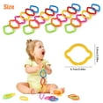 thumbnail image 6 of RoamReady Baby Links Rings, Baby Toys Links, Hanging Stroller Ring Toy,Connecting Baby Rings Toy Links for Car Seat,Baby Stroller 24 Pcs, Ages 0 Months Plus,Travel Accessory Set (6 Colors and 4 Sets), 6 of 7