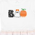 thumbnail image 4 of Inktastic Halloween Boo Cute Ghost and Pumpkin Girls Toddler Dress, 4 of 5