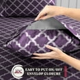thumbnail image 7 of Lux Decor Collection Premier 1800 Collection Soft Microfiber Queen Bed Sheet Set, Wrinkle, Fade Stain Resistance Bedding Set & Pillowcases - Purple, 7 of 7