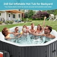 thumbnail image 5 of Outdoor Inflatable Hot Tub for 6 to 8 Person Polygon - 77"L Portable Hottub Spa with Pool Heater, Blow Up Spa Bathtub with 130 Soothing Bubble Air Jets, Cover, 2 Filter, 240 Gallon, 5 of 9