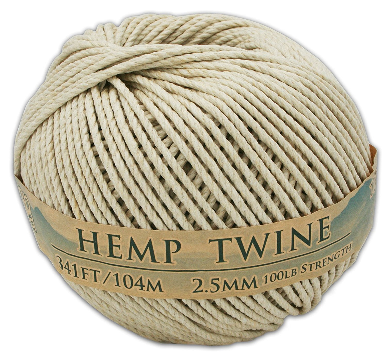 Hemptopia Hemp Twine Ball 2.5mm, Natural Color, 1 Each
