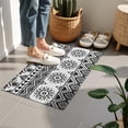 thumbnail image 4 of Black Geometric Striped Pattern Door Rugs,Washable Non Slip Door Mats Indoor,Decorative Door Mats,Entry Mat Indoor for Entrance,Bedroom,Kitchen,Bathroom,16"x24", 4 of 6