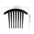 thumbnail image 2 of Unique Bargains 2 Pcs French Twist 7 Teeth Comb Small Side Combs Teeth Hair Combs Hair Clip Comb Resin 4.1"x3.31" Black, 2 of 7