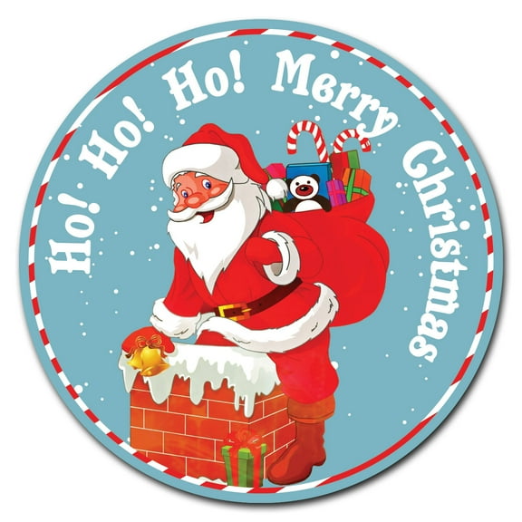 SignMission Circular Rigid Plastic Sign 12" Tall - Ho Ho Ho | Plastic Sign |  Made in the USA